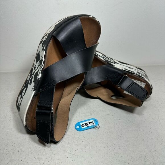 Clarks Stacha Hale Wedge Sandals Womens 60664574 Blue Navy - Picture 1 of 8